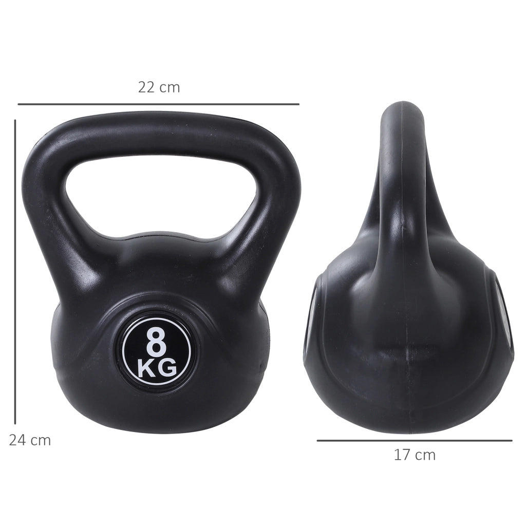 Kettlebell 8 kg ¨C zephmum ¨C Nero 22x17x24 cm
