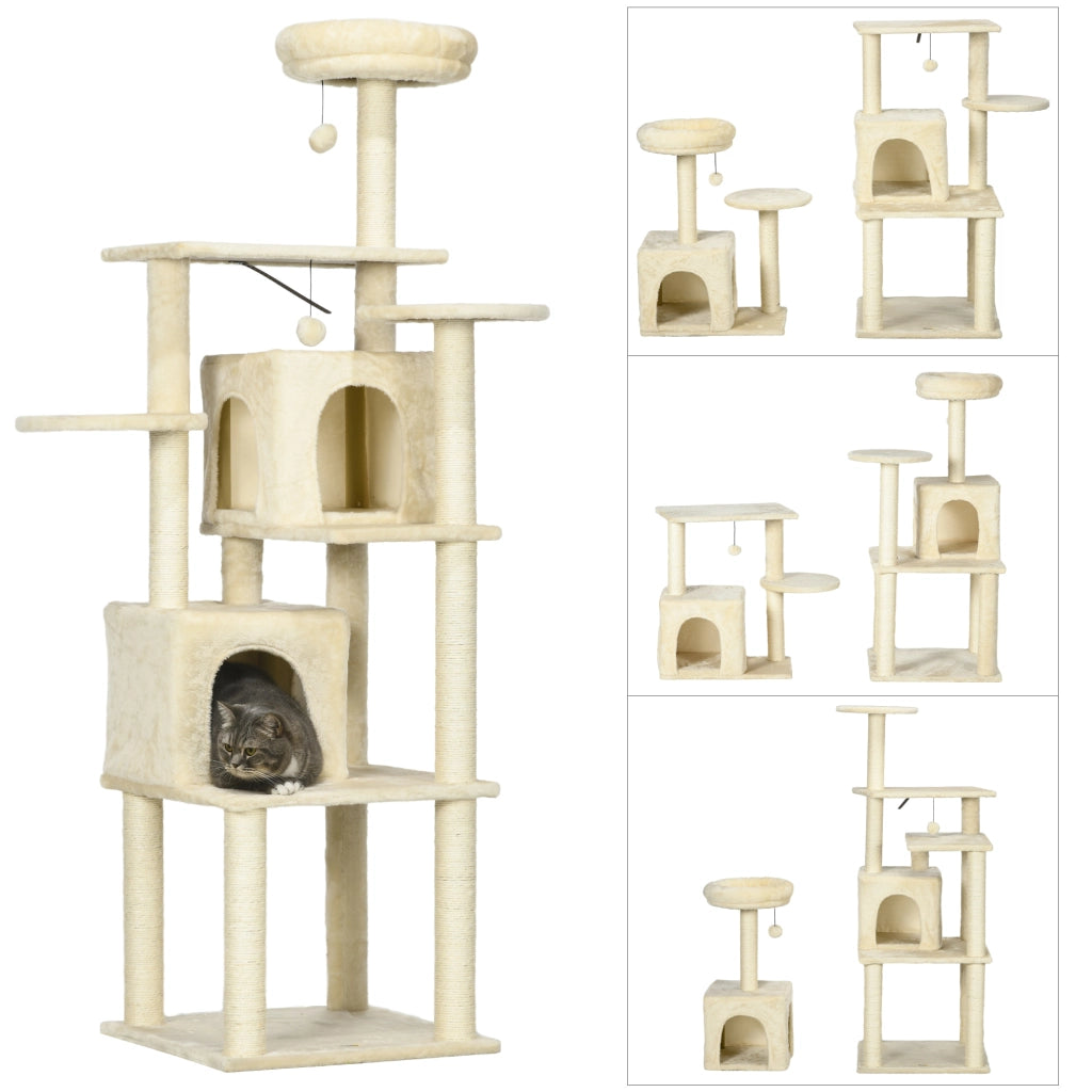 Tiragraffi per Gatti con Cucce e Piattaforme ¨C Xylo ¨C 171cm Beige