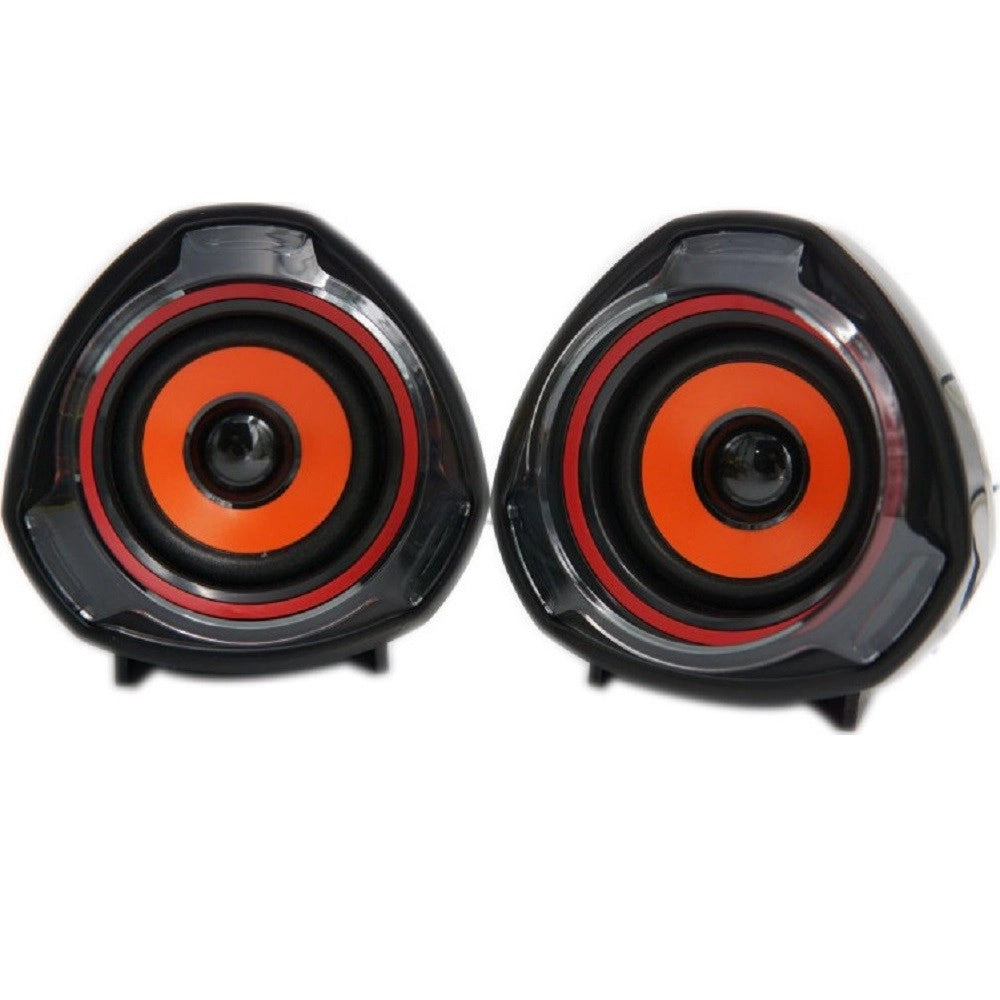 Trade Shop - Speaker Altoparlanti Stereo Per Computer Pc 2.0 Cablato Cavo Usb Aux 3,5mm Q87 -