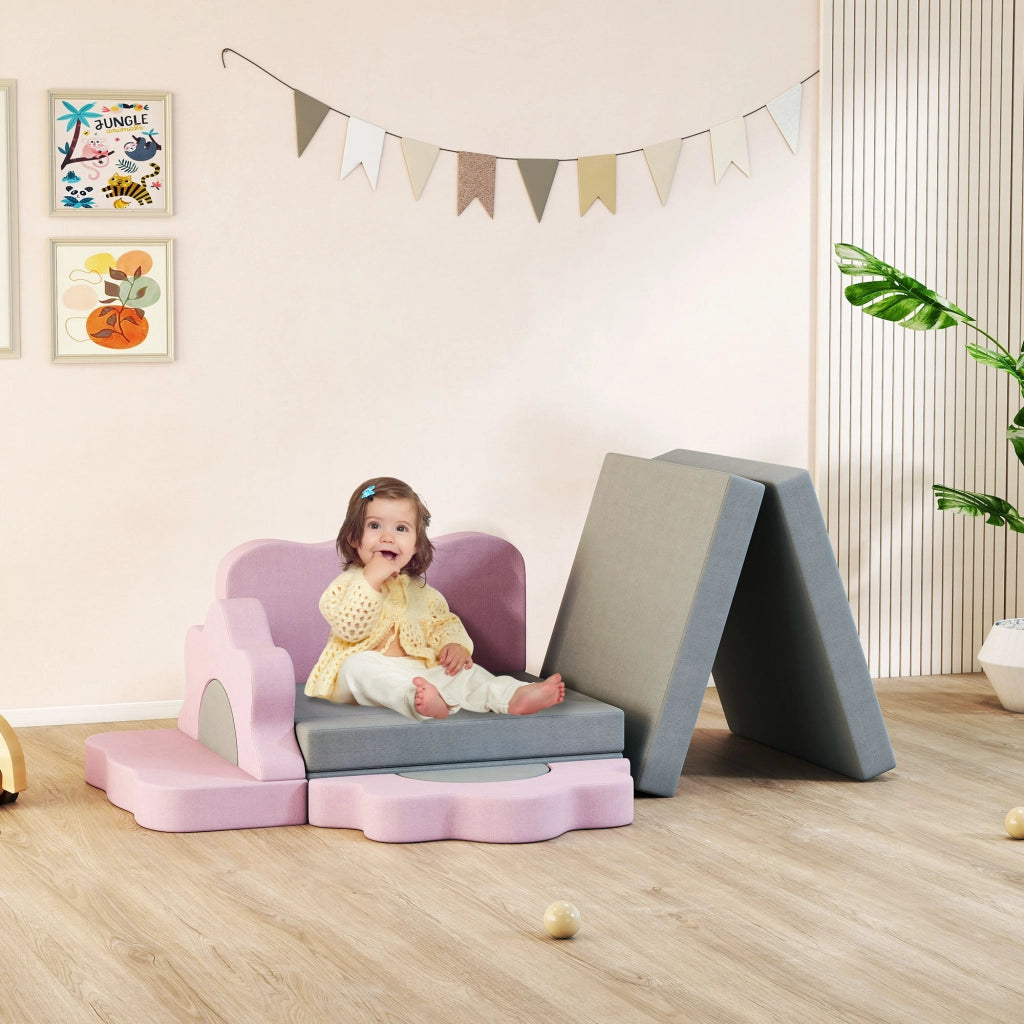Set blocchi di schiuma per arrampicata e gioco ¨C zephmum ¨C grigio e rosa