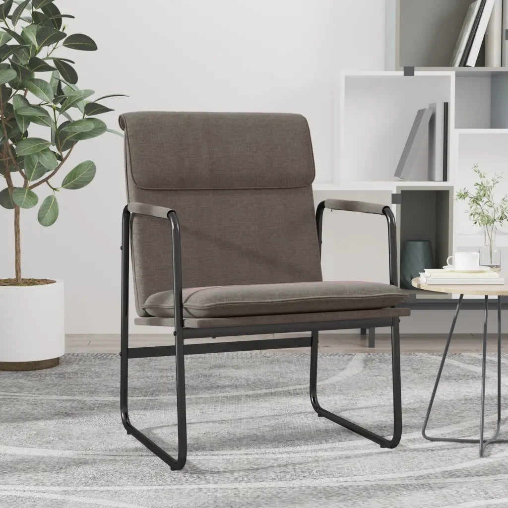 Poltrona | Sedia Lounge Tortora 55x64x80 cm in Tessuto