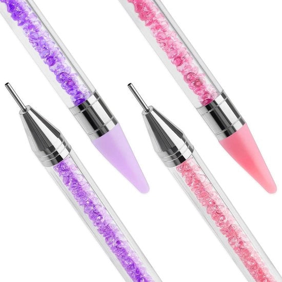 Due pennelli per Diamond Painting e Nail Art con punte in cera