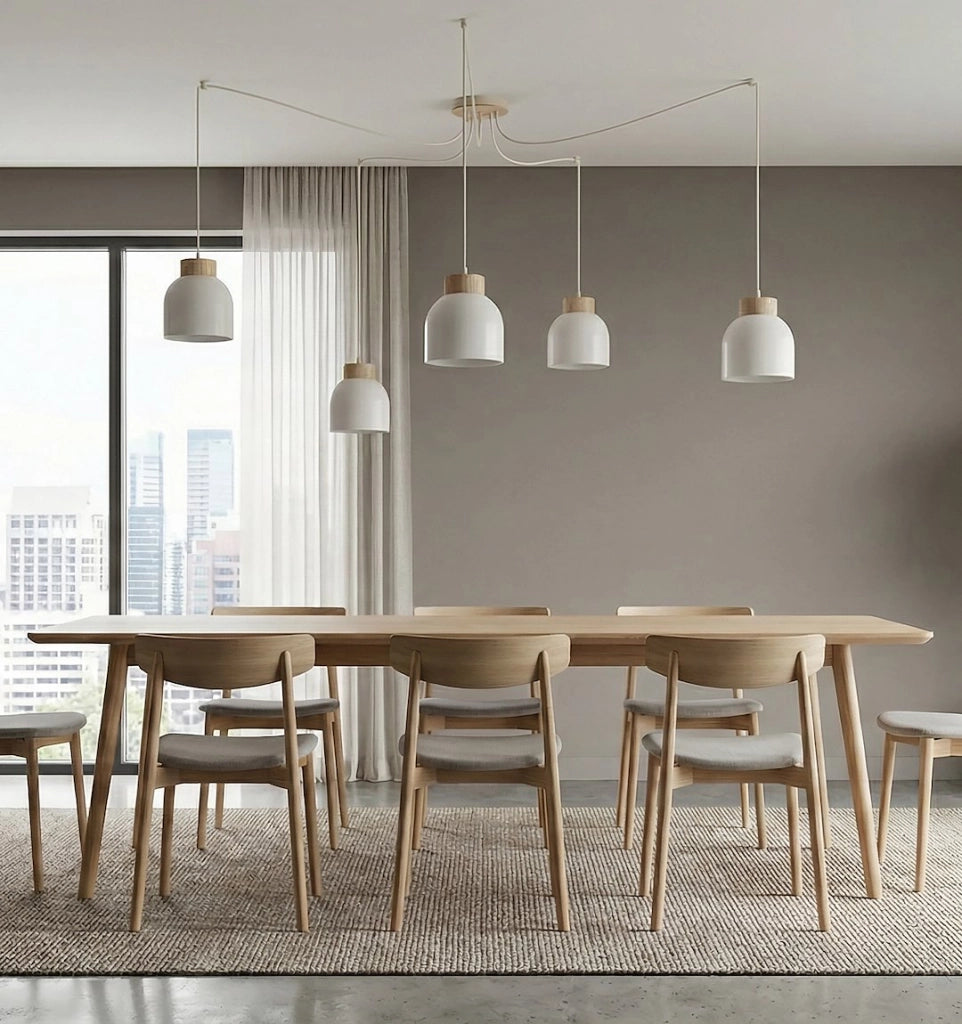 Lampada sospesa KRU bianca spider 5xE27 Emibig