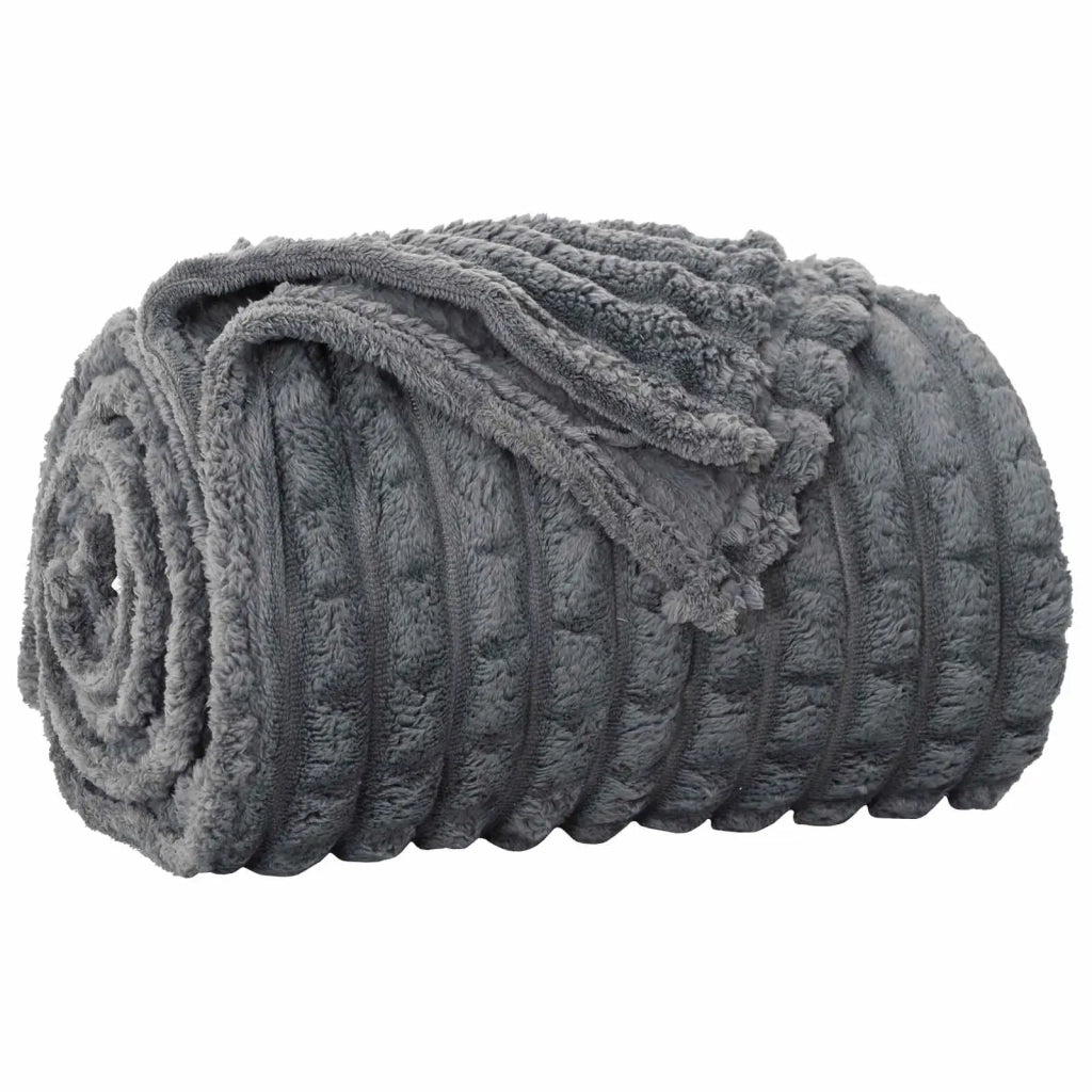 Coperte da Pile 6 pz Grigio scuro 270 x 240 cm Panno