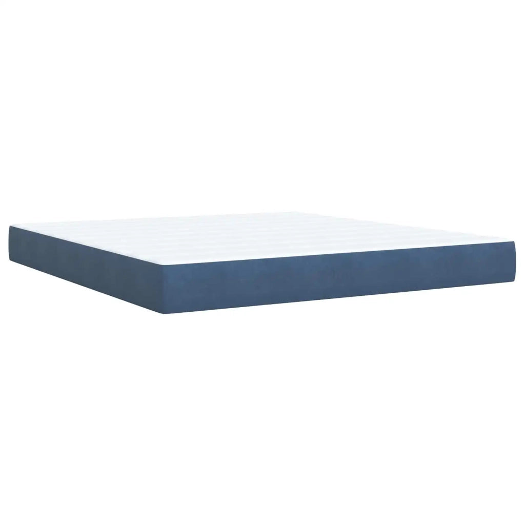 Letto box spring con materasso Blu 180 x 200 cm Velluto 3455160