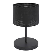 Lampada da tavolo LUX nera cilindrica 1xE27 Emibig