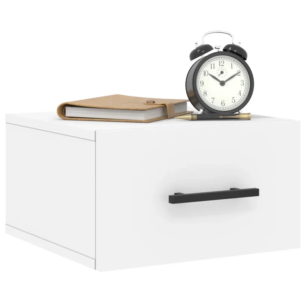 Comodino | Armadio da Notte | Mobiletto da notte a Muro Bianco 35x35x20 cm