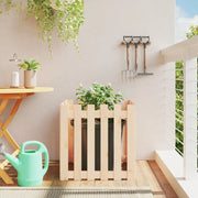 Fioriera Giardino Design a Recinzione-Vaso da Esterno-Contenitore per Piante 60x60x60 cm Massello Pino