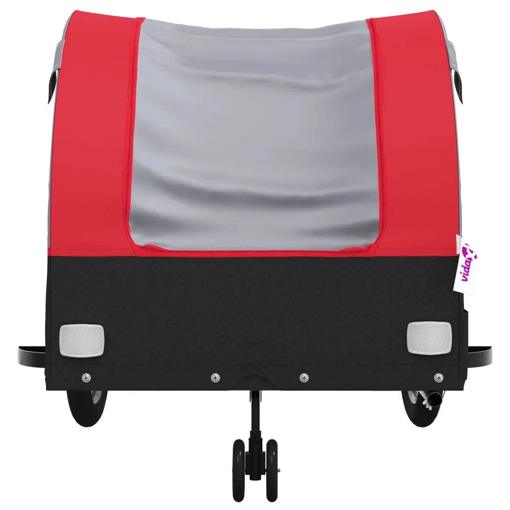 Rimorchio da Bici Nero e Rosso 45 kg in Ferro CFW8296820