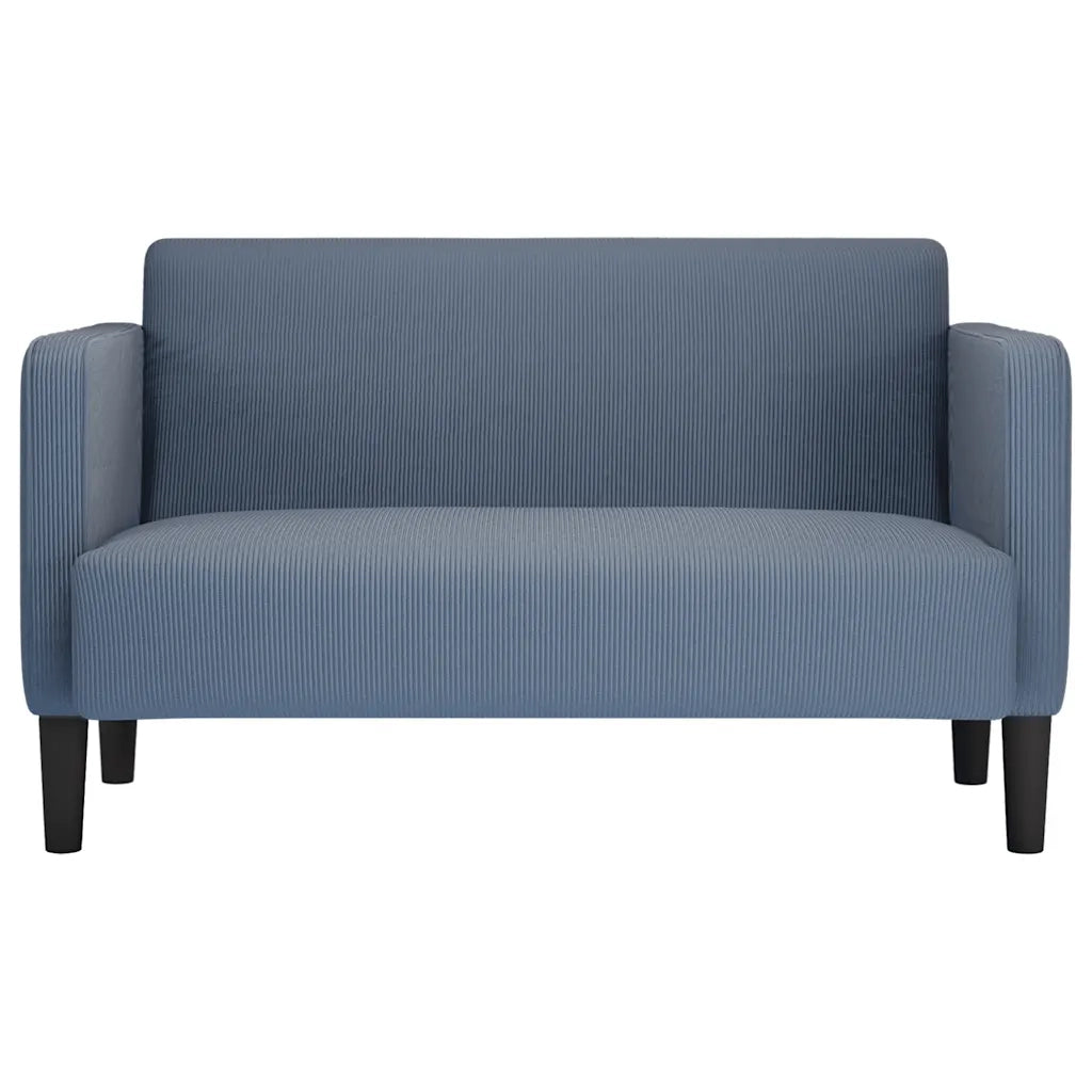 Divano Divanetto-Sofa Blu 109 cm Tessuto di Velluto a Coste