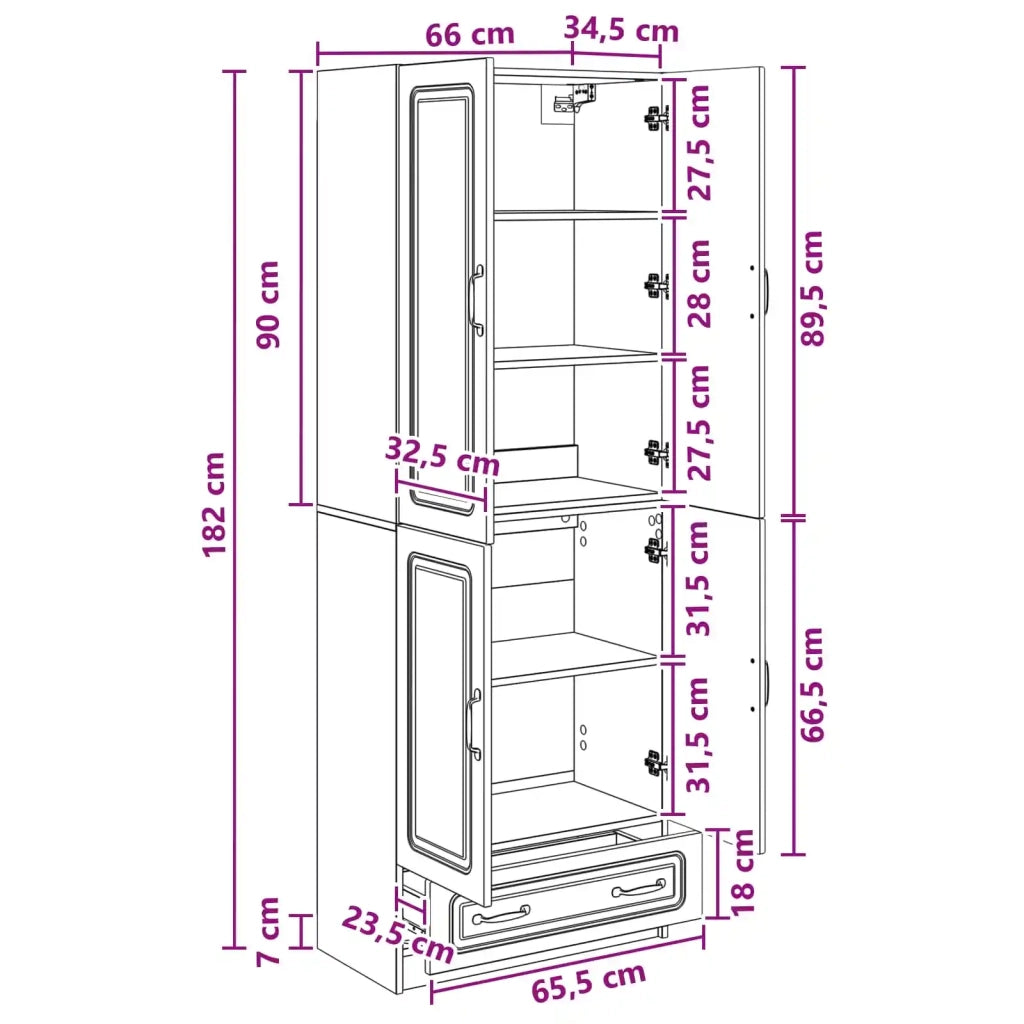 Set di armadi 2 pz Grigio Cemento Legno ingegnerizzato 3416937