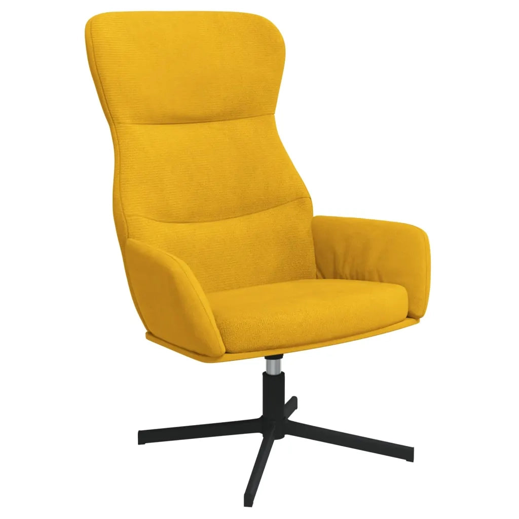 Sedia Relax Giallo Senape in Velluto 341115