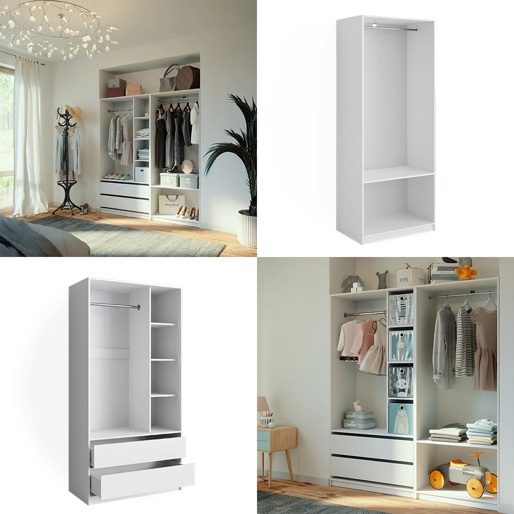 Vicco Armadio Bianco 180 x 200 cm Set di 2