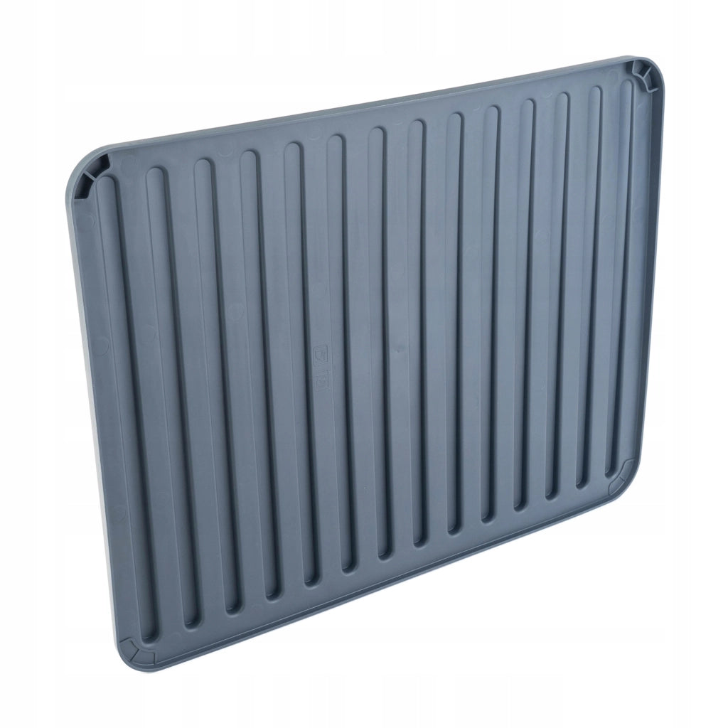 Tappetino scolapiatti in silicone KADAX, colore grigio scuro.