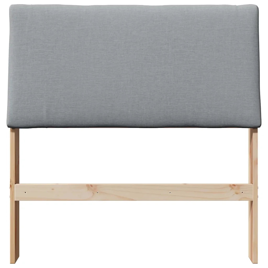 Testiera imbottita Grigio chiaro 100 cm Pino massello 879299