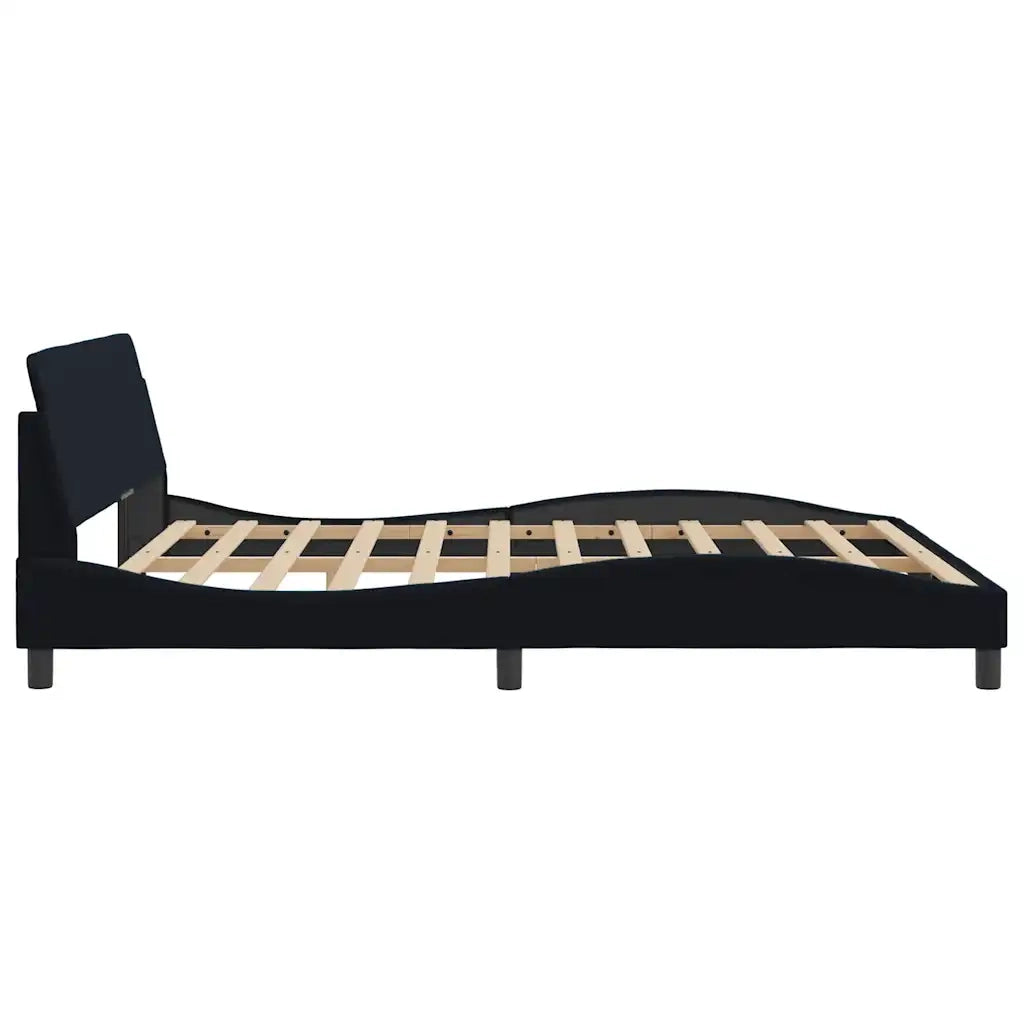 Struttura letto Dover Nera 180x200 cm in Velluto 373338