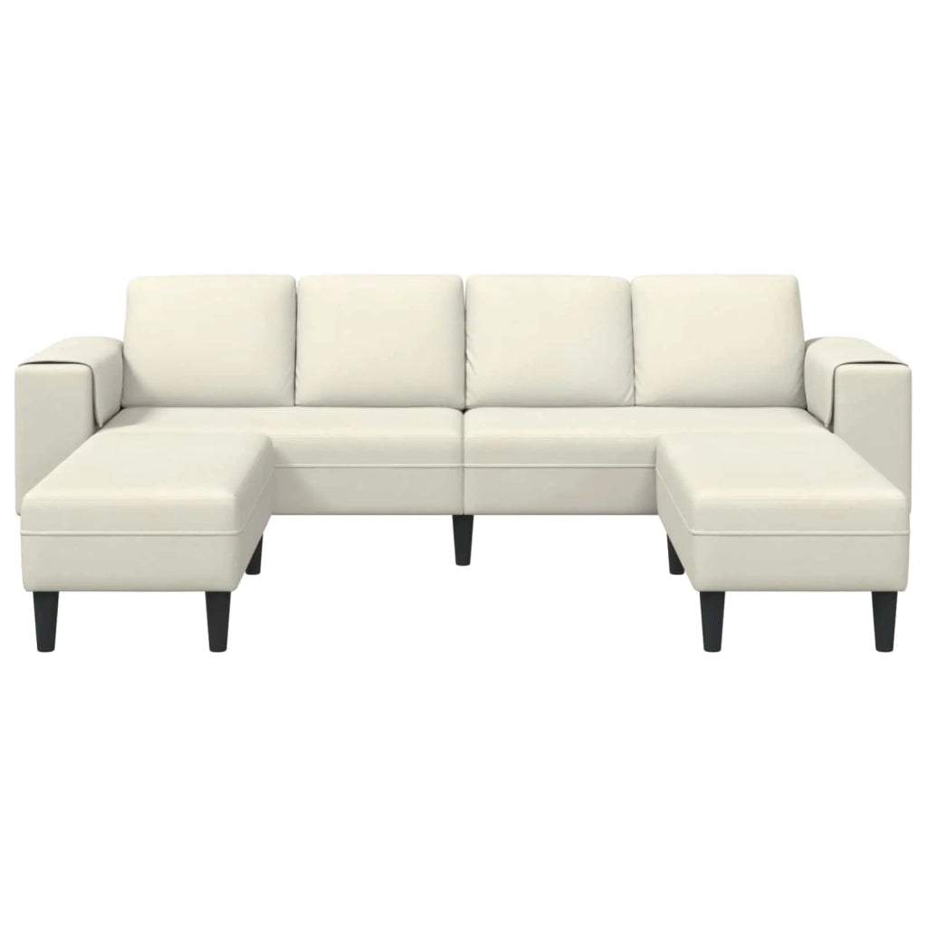 Divano per Soggiorno 3 pcs Crema 250 x 188 x 76 cm 3335129