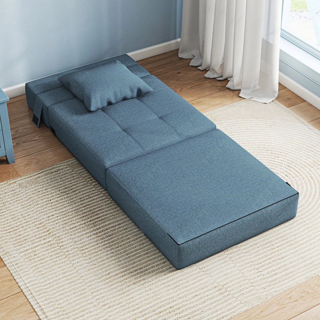 Poltrona letto ¨C Minimal ¨C tessuto blu scuro