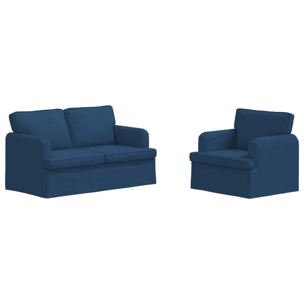 Set di divani 2 pcs Blu 144 x 80 x 85 cm Tessuto 3407522
