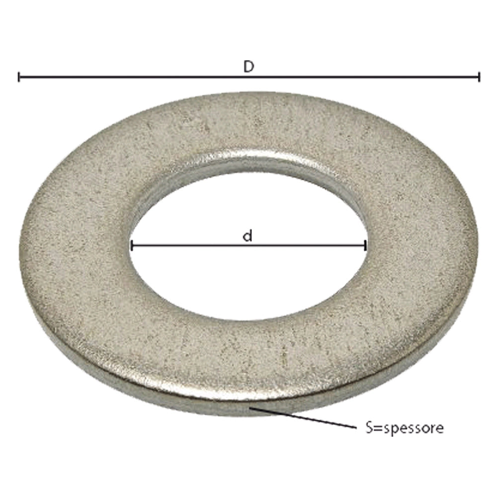 RONDELLA PIANA COMUNE M 27 - 4,3 x 50 x  28 mm - 1 centinaio