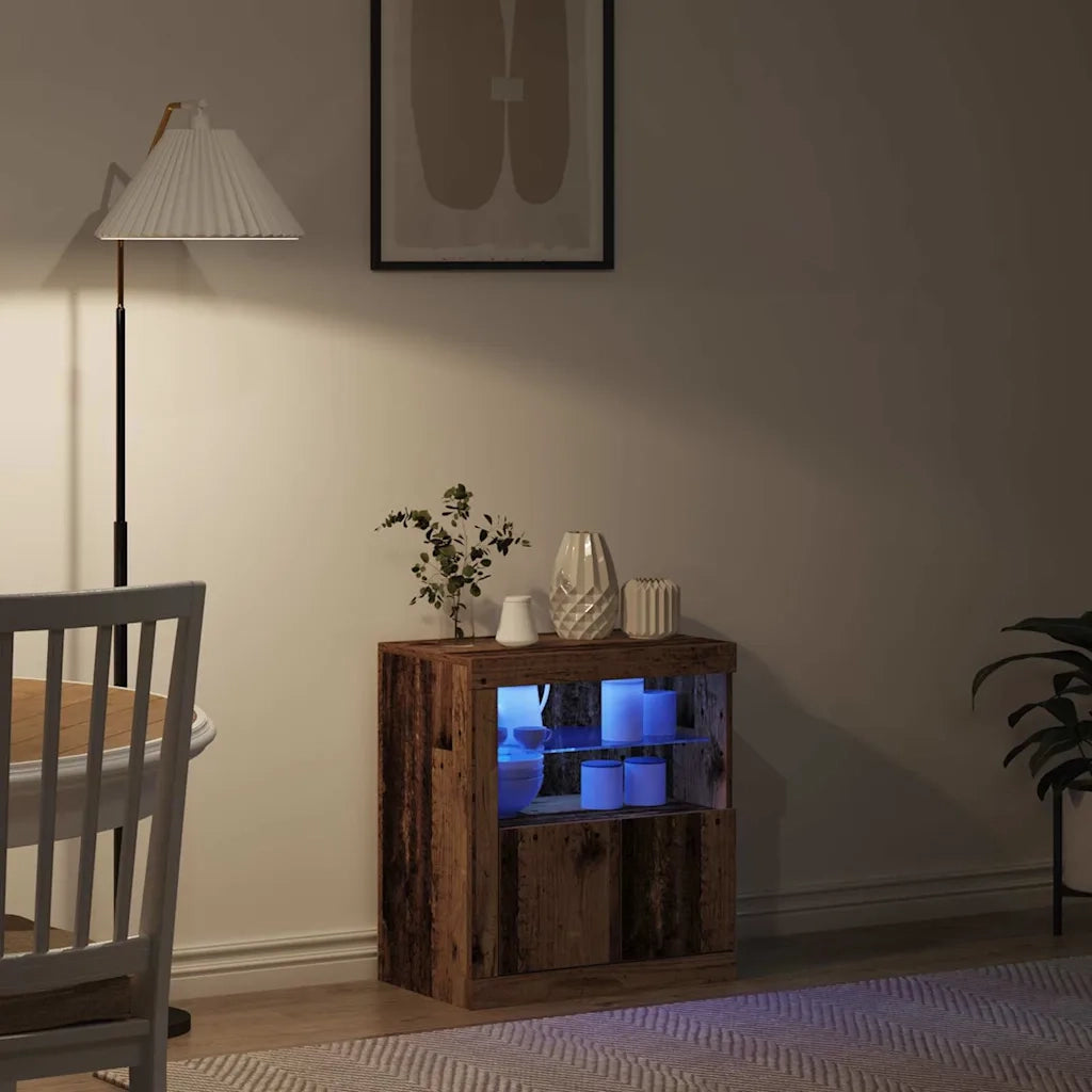 Madia LED Marrone 60,5 x 37 x 67 cm Legno multistrato 863012