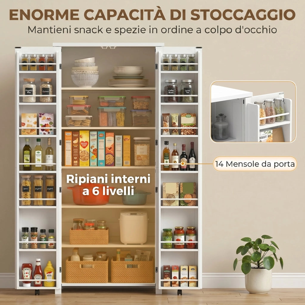 Mobile Cucina con Ante e Cassetti ¨C Zephmum ¨C Bianco