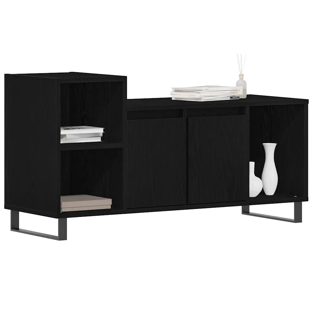 Set mobile TV Rovere Nero 100 x 35 x 55 cm Legno multistrato 862970