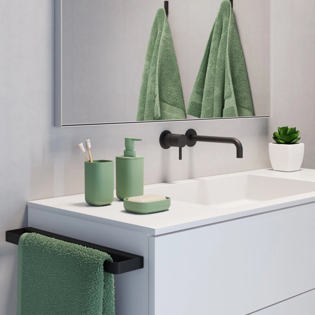 Set accessori bagno verde cactus