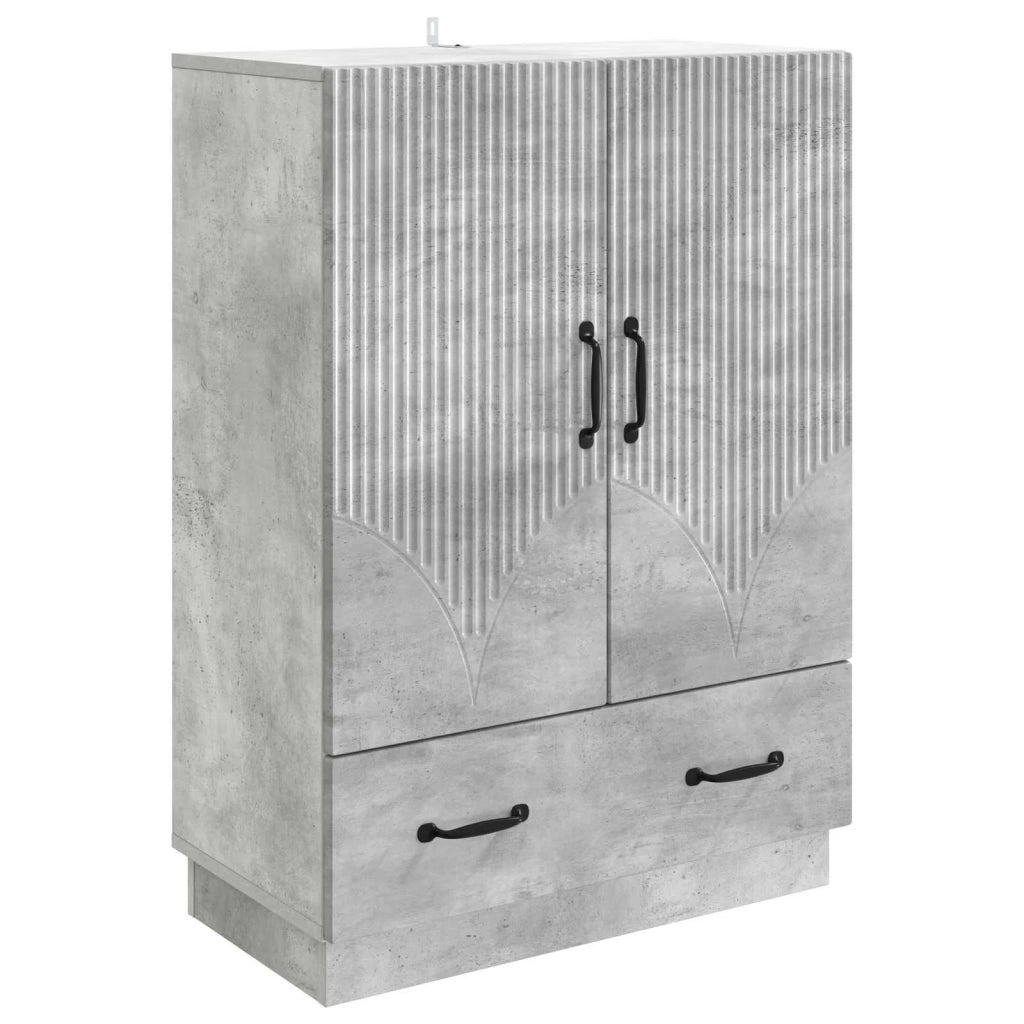 Credenza | Madia | Buffet da pranzo | Armadio da pranzo Grigio Cemento 66 x 34,5 x 92 cm Legno ingegnerizzato