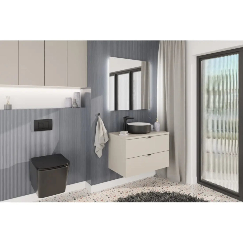 Mobile da parete BELLA 80 cm – Colore marrone congo – Elemento sospeso