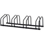 Supporto Biciclette 4 Posti ¨C Minimal ¨C 110x33x27 cm Acciaio Nero