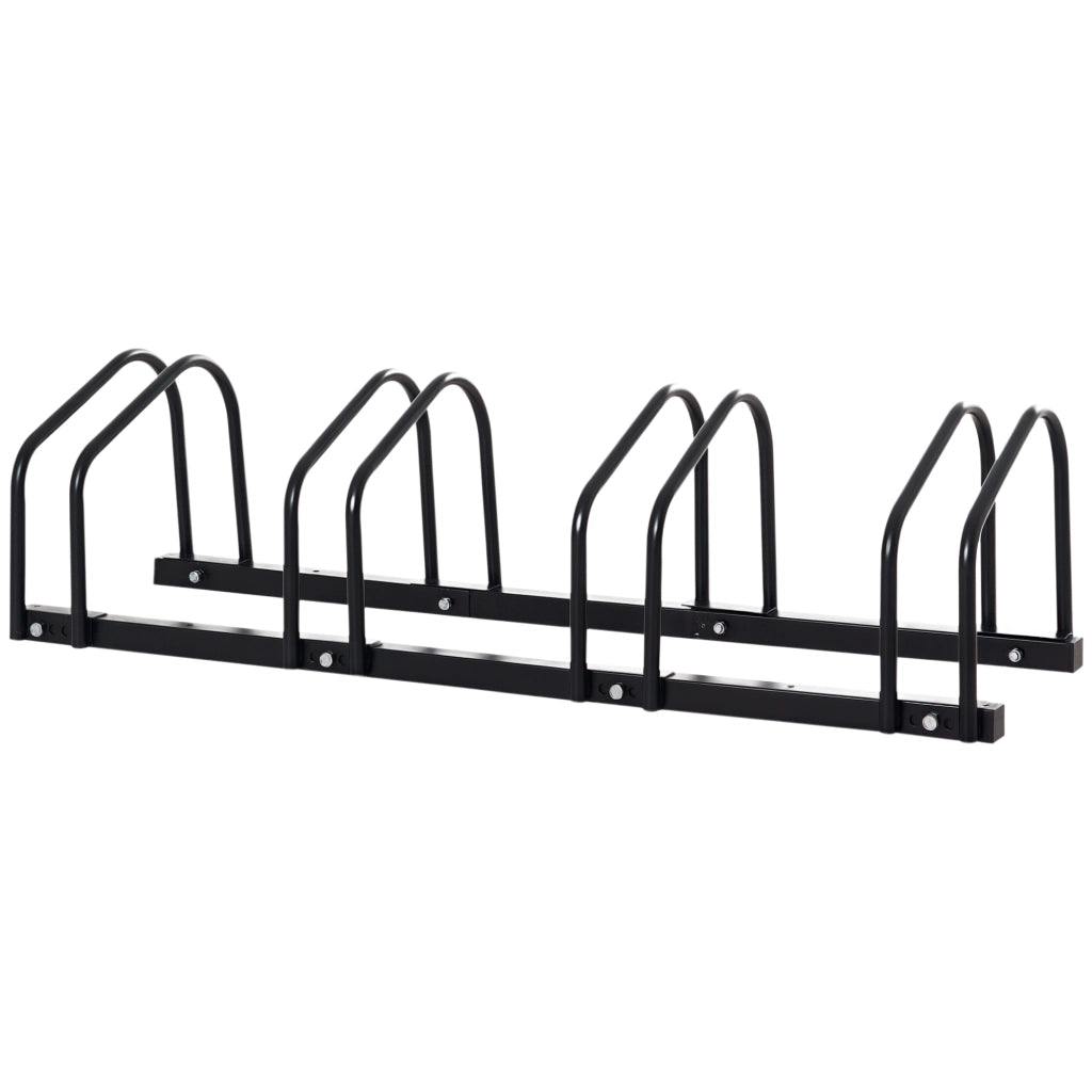 Supporto Biciclette 4 Posti ¨C Minimal ¨C 110x33x27 cm Acciaio Nero