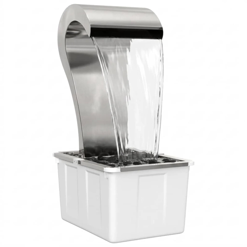 Cascata da Giardino Acciaio Inox 304 54,5 x 34 x 83 cm Argento 42040591