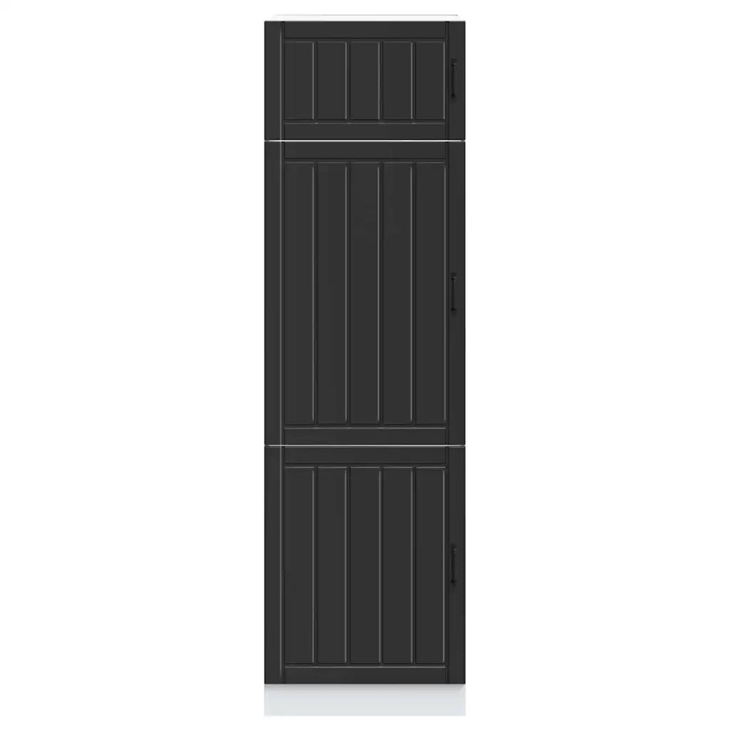 Armadio da Cucina Lucca Nero in Legno Multistrato 853868
