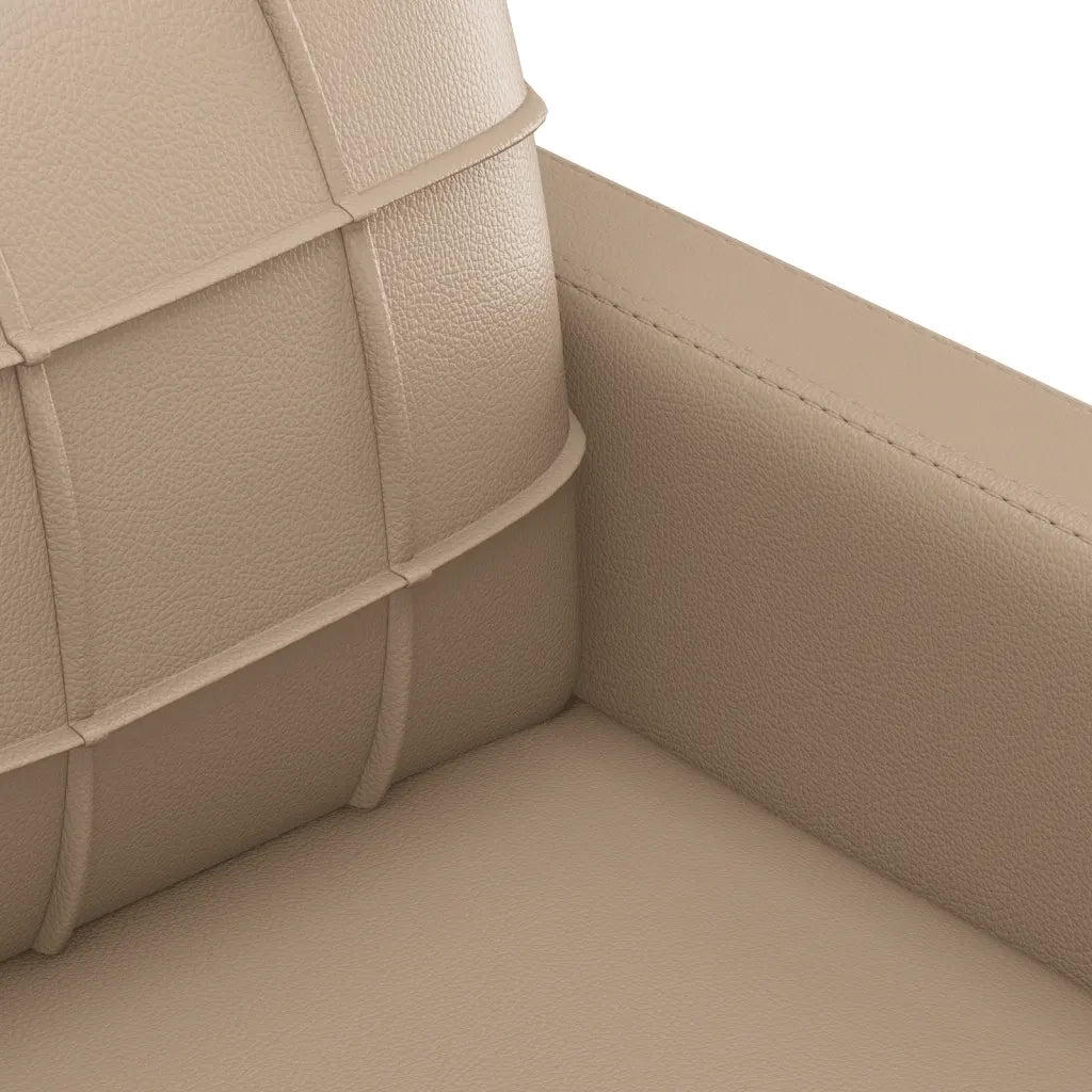 Set di Divani 3 pz con Cuscini cappuccino in Similpelle 3201342