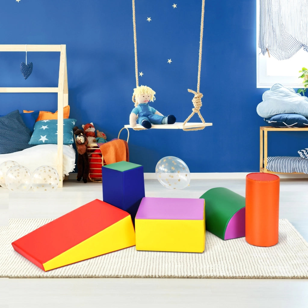 Set di 5 blocchi giocattoli per bambini con diverse forme e colori Set da gioco in schiuma per arrampicata