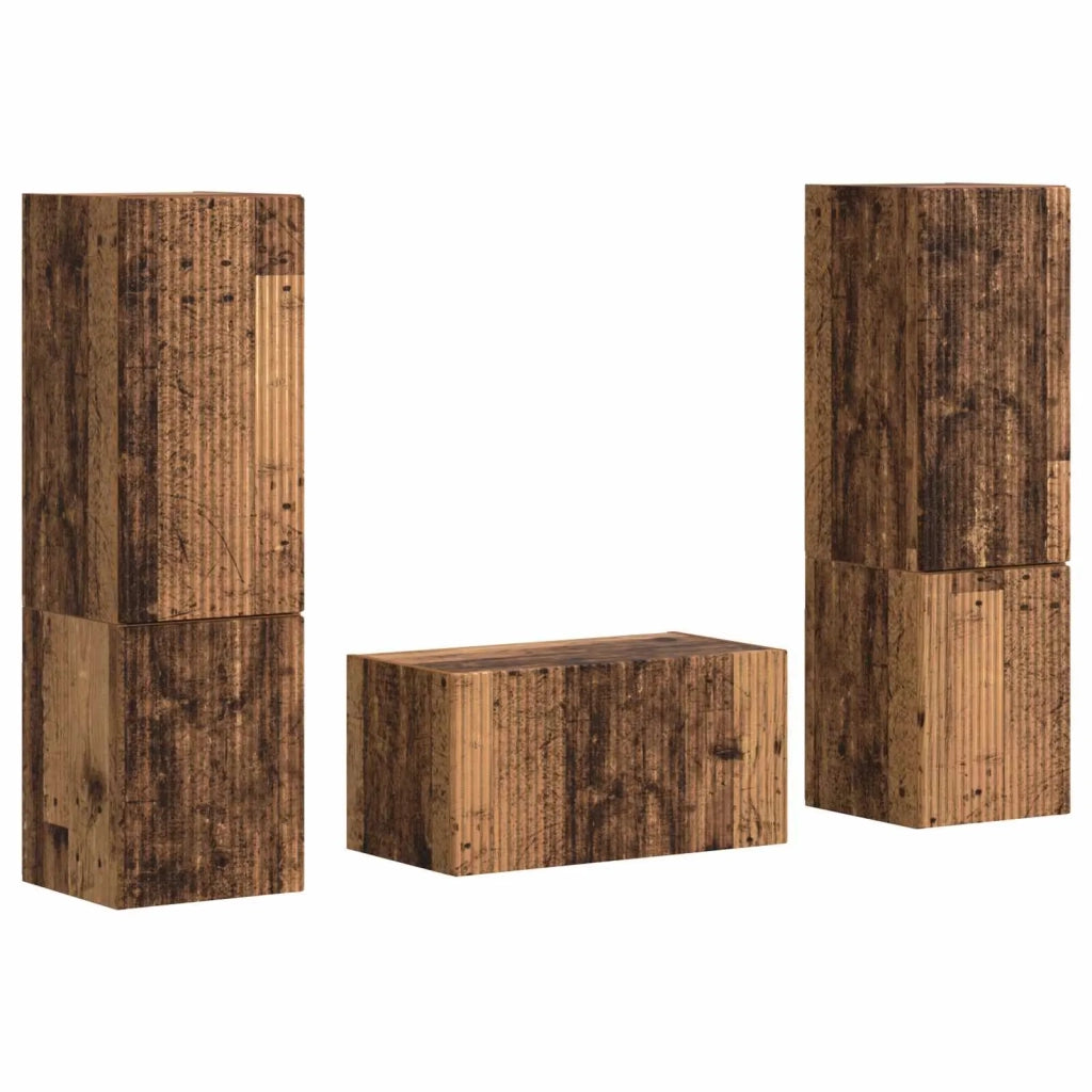 Set mobile TV 5 pcs Legno vecchio Legno multistrato 3409103