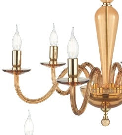APPLIQUE  PAGANINI AMBRA ORO 1 LUCI ATTACCO E14 H.30CM