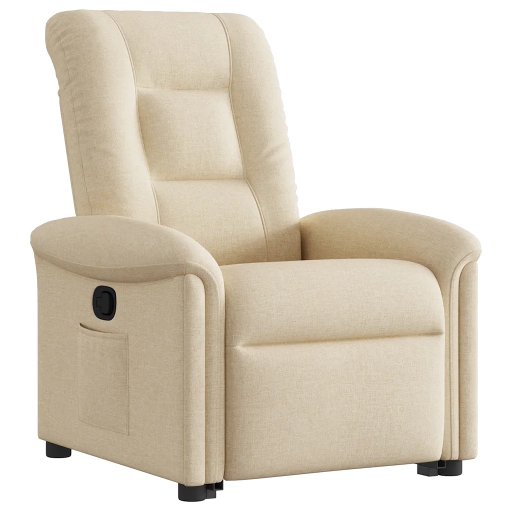 Poltrona Alzapersona Reclinabile Crema in Tessuto 3303262