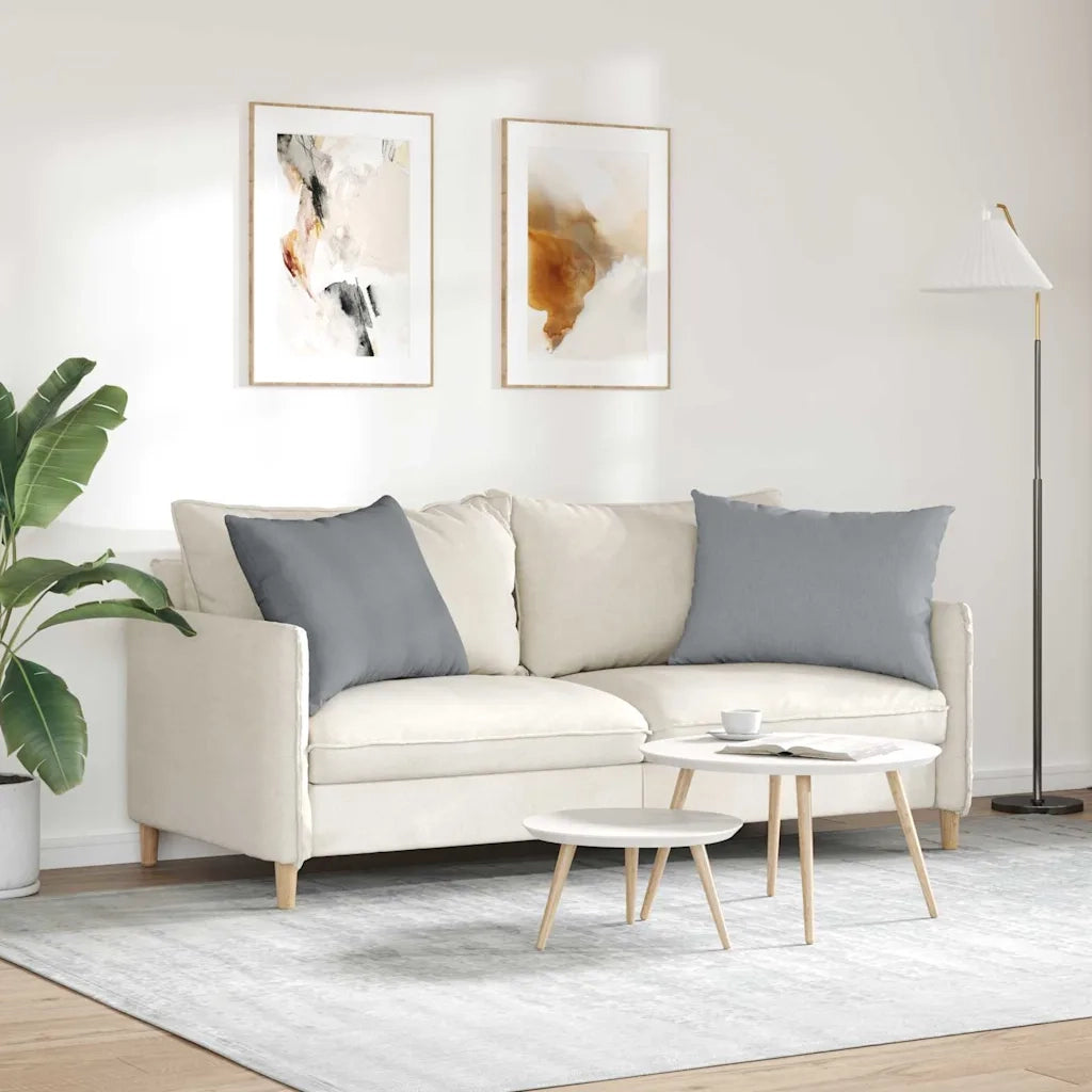 Cuscini da Divano 2 pcs Grigio chiaro 70 x 50 cm Tessuto 42013739
