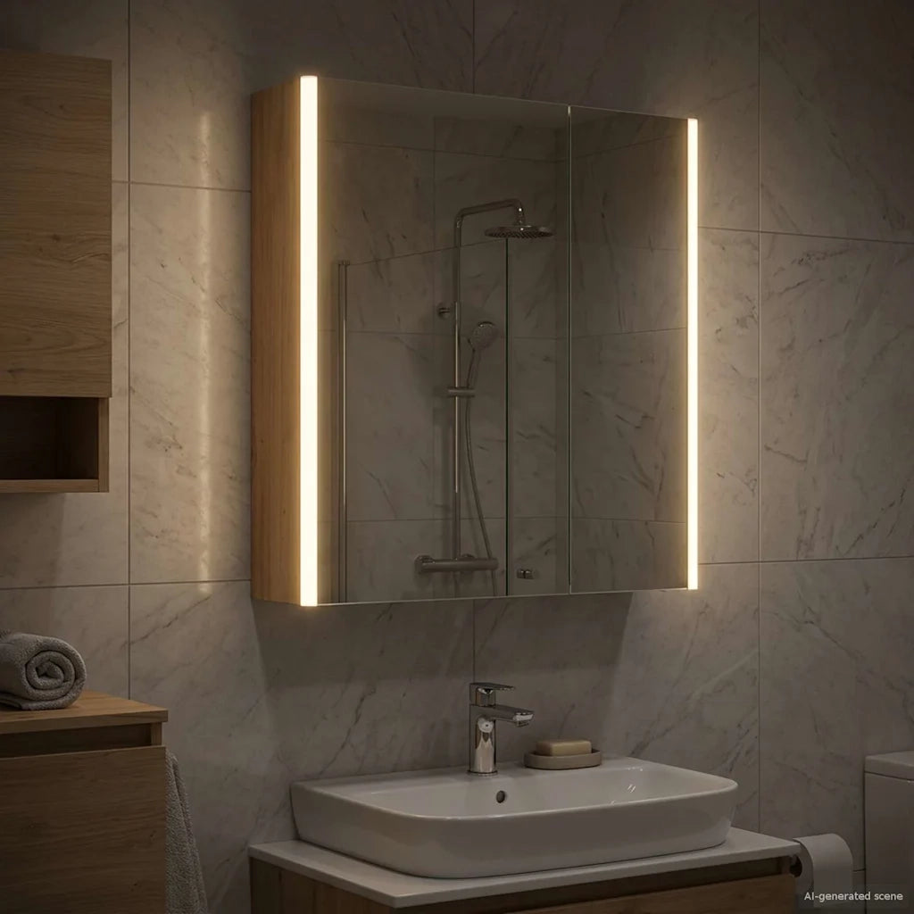 Mobiletto per specchio da bagno Rovere Artigianale 889246