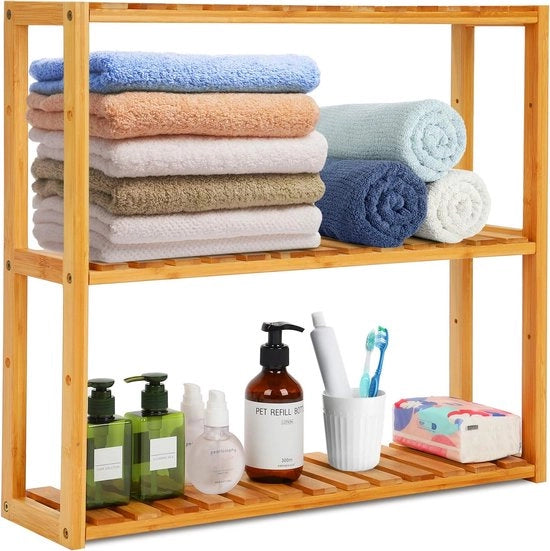 Rack per bagno, 3 piani, 60 x 15 x 54 cm