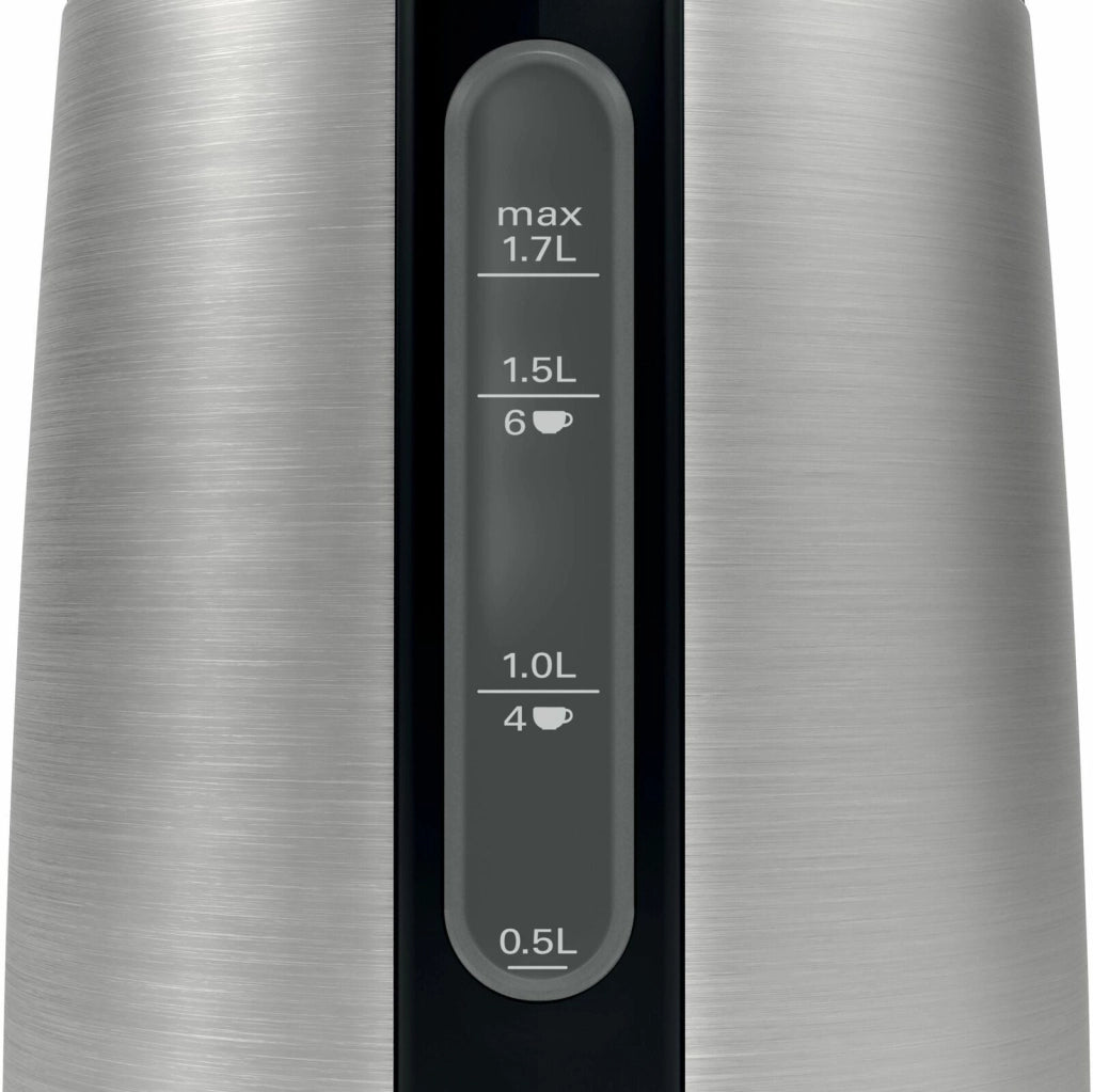 Bosch TWK3P420 Bollitore Elettrico 1.7 L 2400 W Spegnimento Automatico Filtro Anticalcare Base 360° colore Nero Acciaio Inox