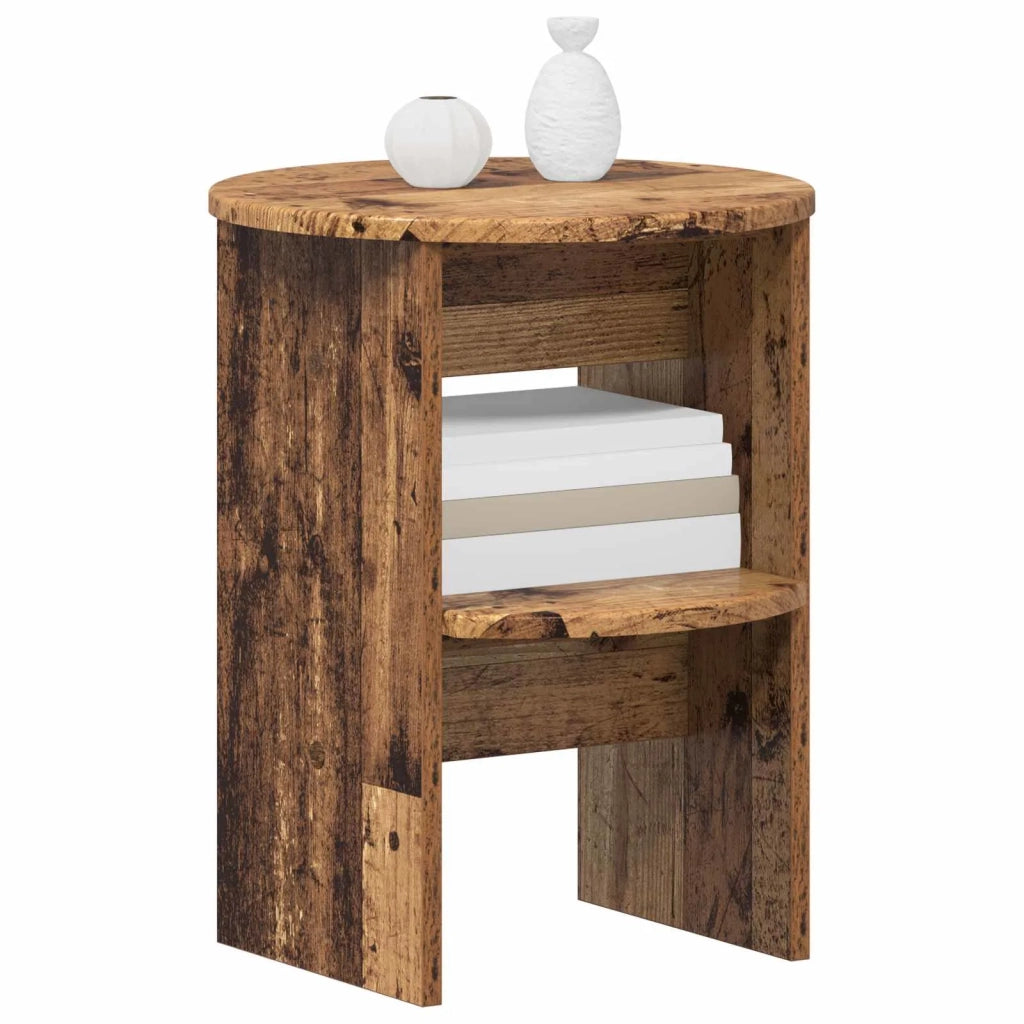 Mobile laterale 2 pcs Legno vecchio Ø40 x 50 cm 899831