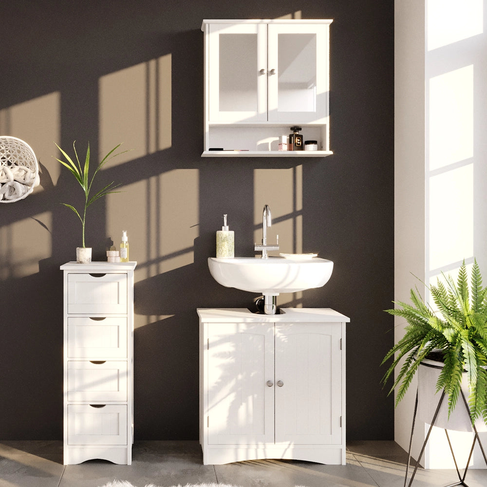 Vicco Set mobili bagno Bianco 3 parti