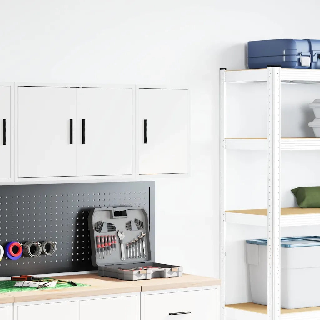 Pensile per Garage Bianco in Legno Multistrato 860607