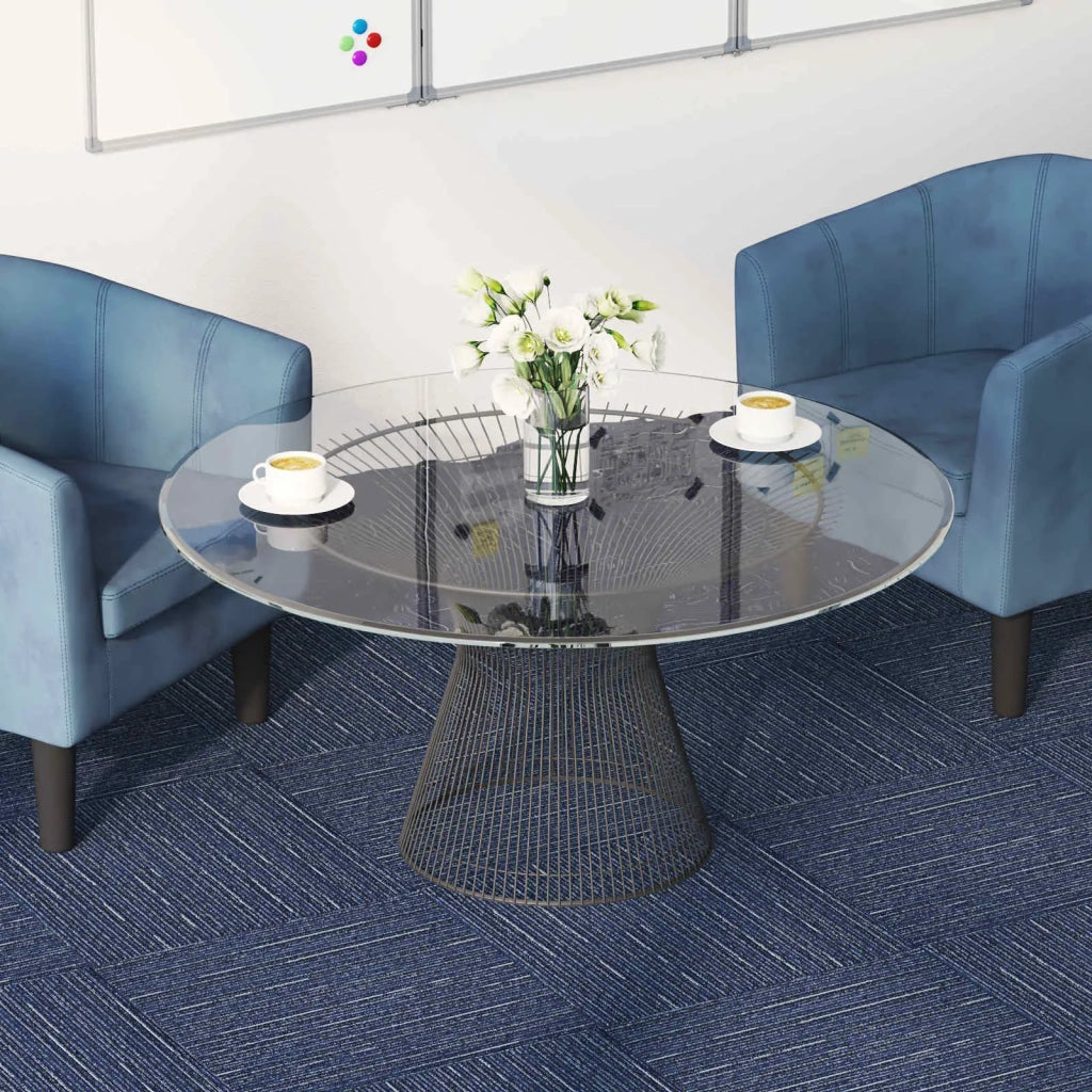 Piastrella per Tappeto Strisce Blu 50 x 50 cm 36 pcs 42032479