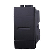 Interruttore Assiale 1P 16A Unipolare Colore Nero Compatibile Con Bticino Living International