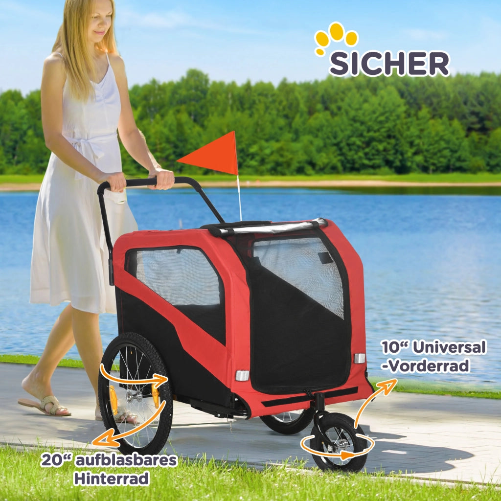 Carrello Bicicletta per Bambini ¨C zephmum ¨C Rosso 170x77x90