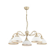 Lampadario classico XSARA ecru 5xE27 vetro Jupiter